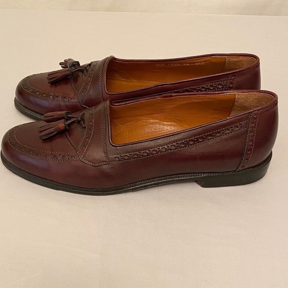 CABLE & CO Tassel Loafers Cordovan Shoes Size 9.5 Made In Italy - Picture 5 of 12